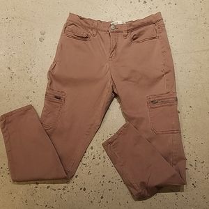 Mudd utility skinny wine colored cargo pants size 11